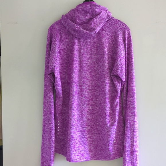 Nike Dri-fit long sleeve athletic cowl-neck hoodie purple medium - Picture 2 of 9